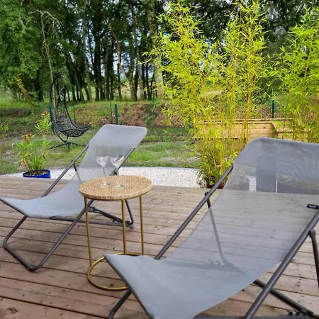 18 Confort Pour Un Dans Domaine Avec Piscine Et En Bordure Avec Artificielle Chalet Labouheyre