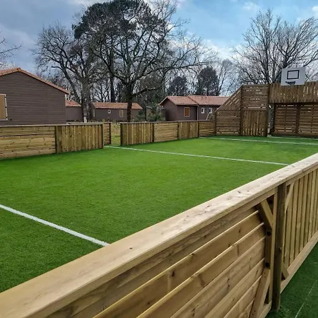 Chalet 18 Confort Pour Un Dans Domaine Avec Piscine Et En Bordure Avec Artificielle Labouheyre